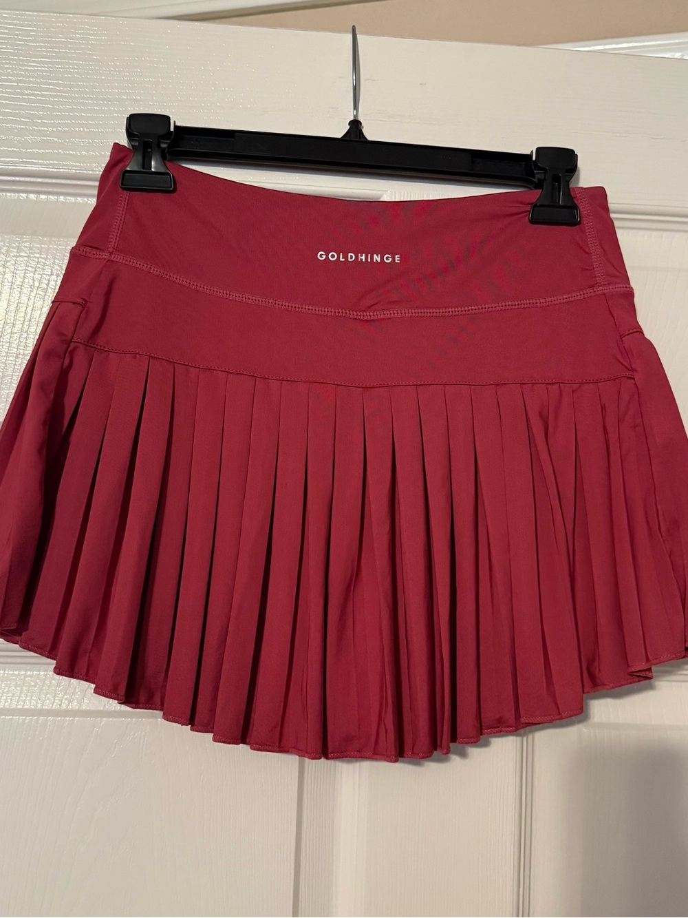 GoldHinge Women's Pleated Active Skort in Mulberry Pink